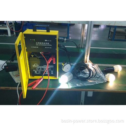 5W off-Grid Home Solar Power Inverter System with 2W LED Lights